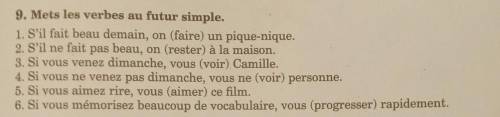 ) Mets les verbes au futur simple