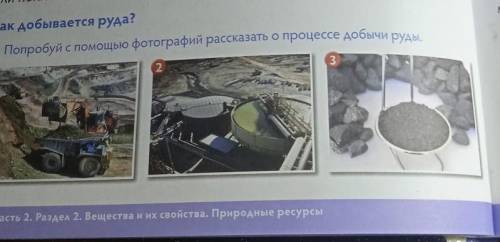 Как добывается руда?Попробуй с фотографий рассказать о процессе добычи руды.