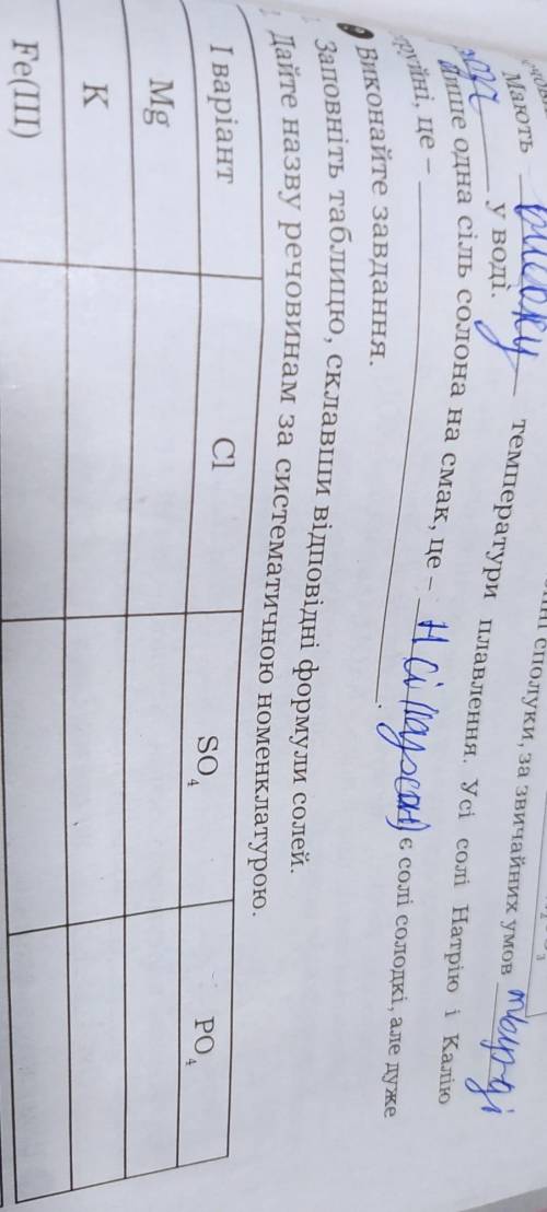 Зробіть таблицю 1 варіант