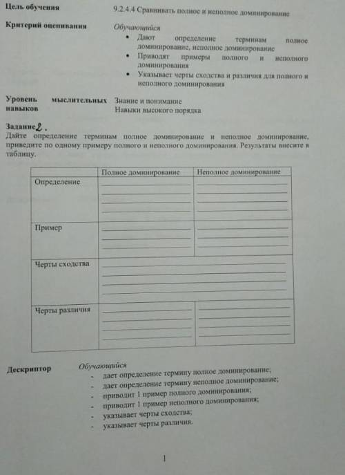 Биология 9класс Сор 3четверть 2задание!