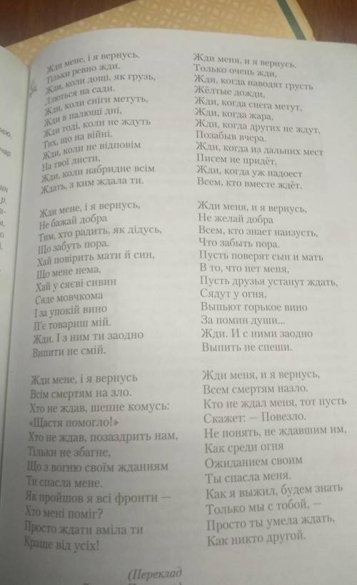 Художні засоби в жди мене: