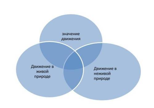 Заполните диаграмму Венна Движение