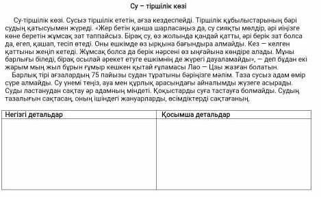 Негізгі мен Қосымша детальдарды анықта помагите көмектесіңдерш