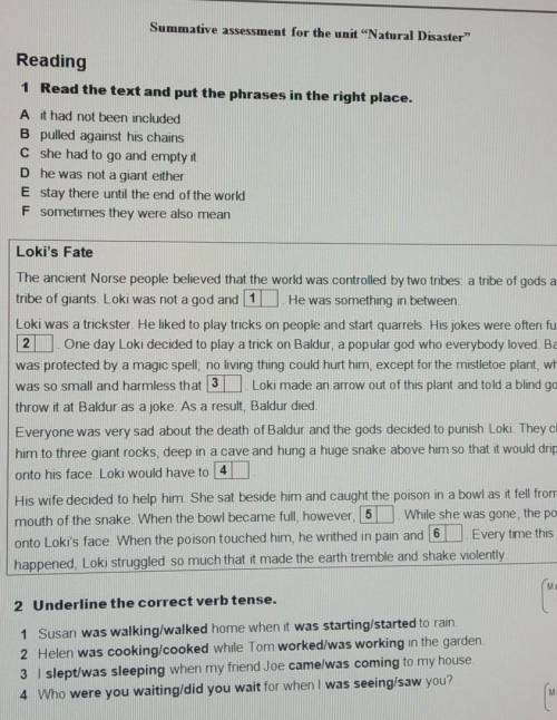1 Read the text and put the phrases in the right place. A it had not been includedB pulled against h
