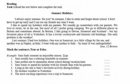 Read the text below and complete the task 