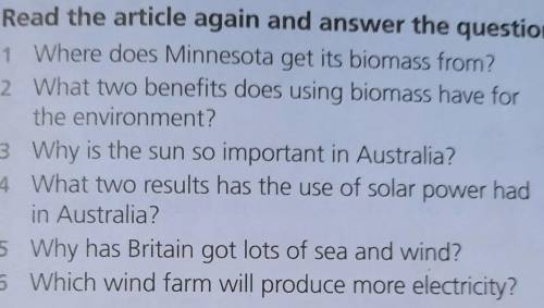 Read the article again and answer the questions 