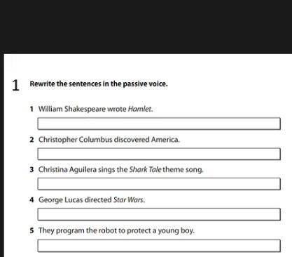 Rewrite the sentensec in the passive voice
