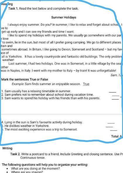 Mark the sentences True or False​