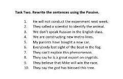 с английским , rewrite sentences using the passive, 