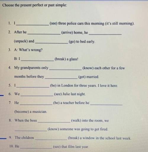 Choose the present perfect and present continius !?! 
