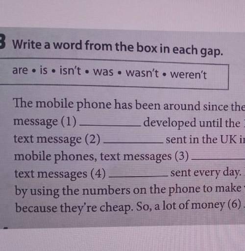 Write a word from the box in each gap.