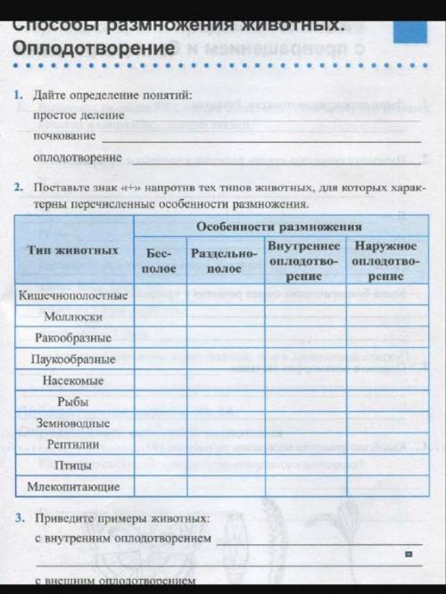 размножения. Оплодотворение