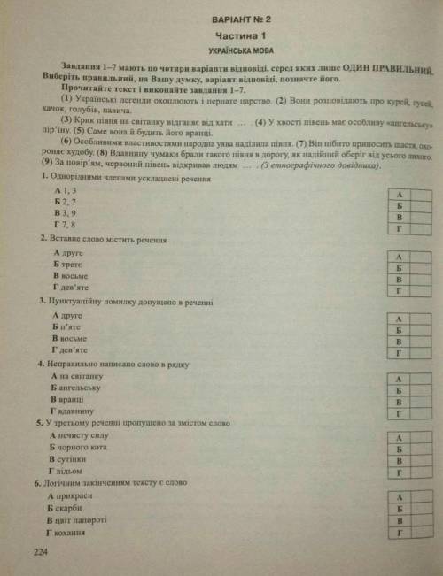 Українська мова. ів не давати неправильних відповідей