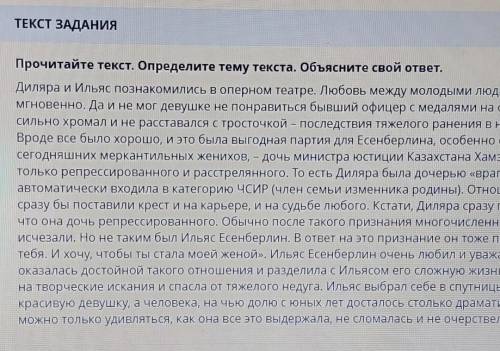 У МЕНЯ СОЧ проситайте текст . определите тему текста . обьясните свой ответ. ​