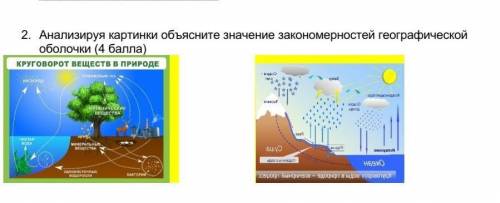 1. Анализируя картинки объясните значение закономерностей географической оболочки ( ) 