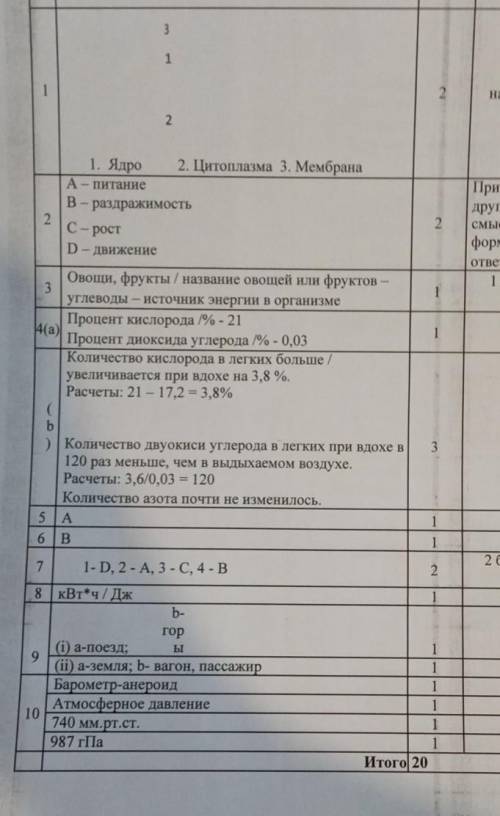 А) В колонку «Вдыхаемый воздух» впишите процентное содержание кислорода и углекислого газа при вдохе