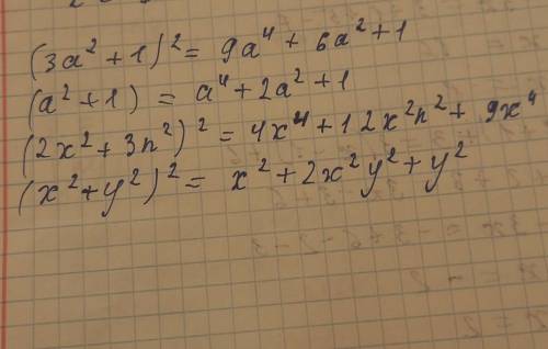 (3a² + 1)²(a² + 1)²(2x² + 3n²)²(x² + y²)² ​