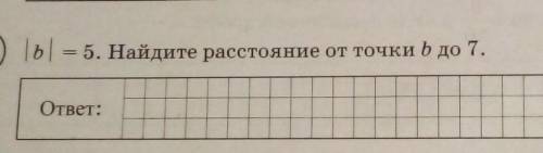 |Ь| = 5. Найдите расстояние от точки b до 7