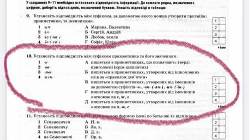 Установіть відповідність між суфіксом прикметника та його значенням