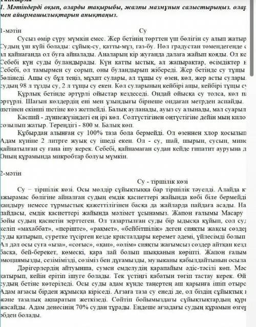 Әр мәтіндерден негізгі және қосымша ,ақпараттарды табыңыз 