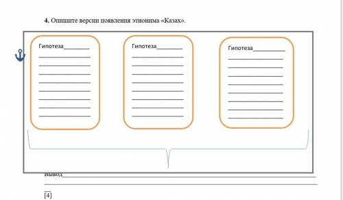 4. Опишите версии появления этнонима «Казах». и вывод сделайте просто я тупой​