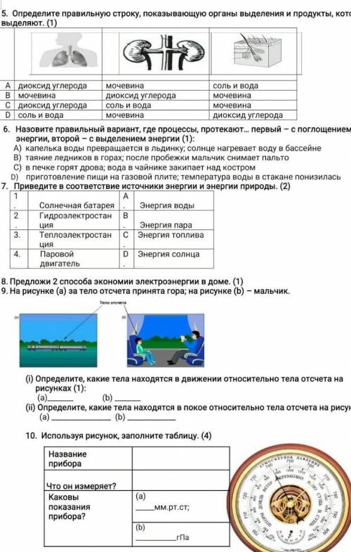 С 5по 10 на все вопросы ответы