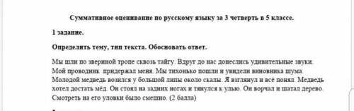 Определить тему,тип текстаОбосновать ответ