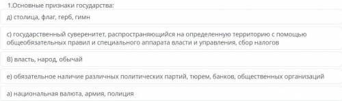 Основные признаки государства ( на картинке)