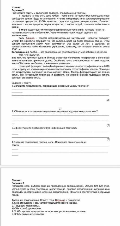 СОЧ русский язык и литература 7 класс (вторая половина)