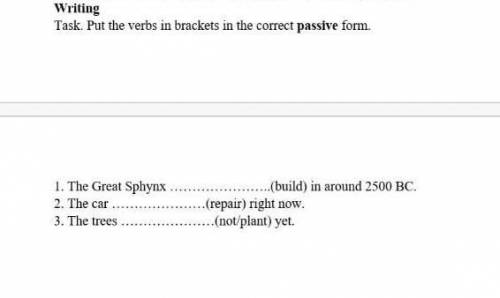 Put the verbs in brackets in the correct passive form.