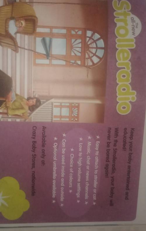 1 Look at the advertisement above and answer the questions.1 What is the product name?2 What does th