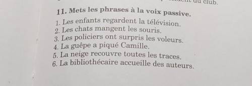 Mets les phrases a la voix passive