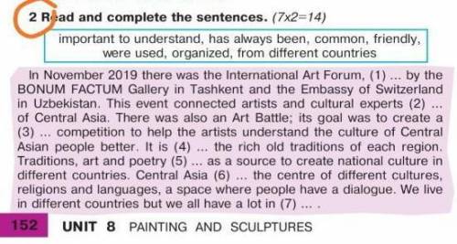 Read and complaete the centences