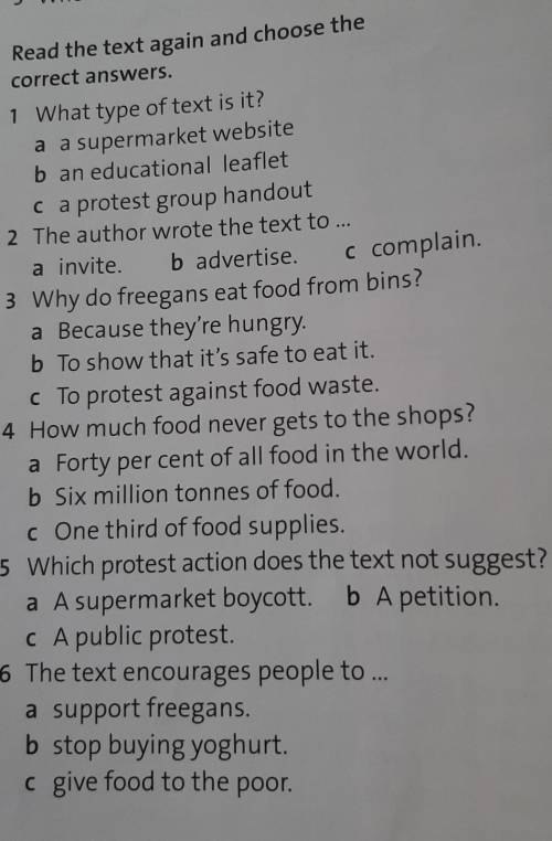 2Read the text again and choose thecorrect answers.