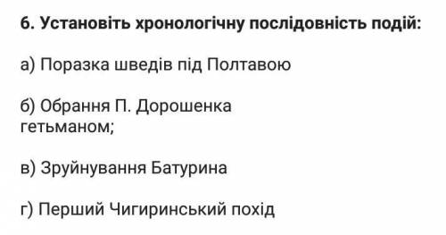 Установіть хронологічну послідовність подійДо іть будь ласка 