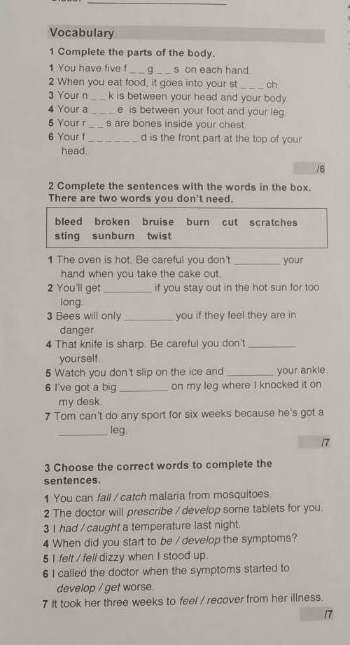 Focus 3 unit test 6 (group A)