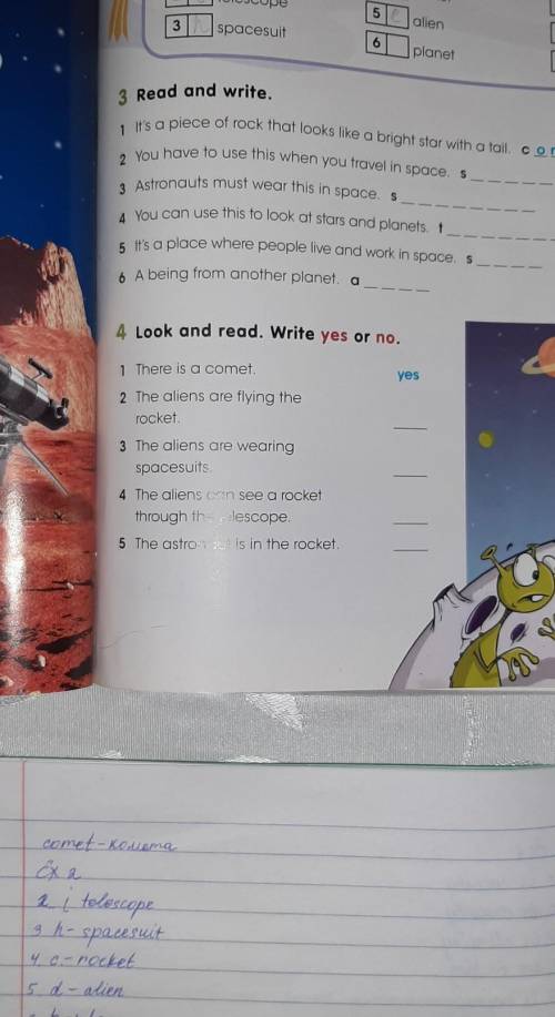 4.Look and read.Write yes or no