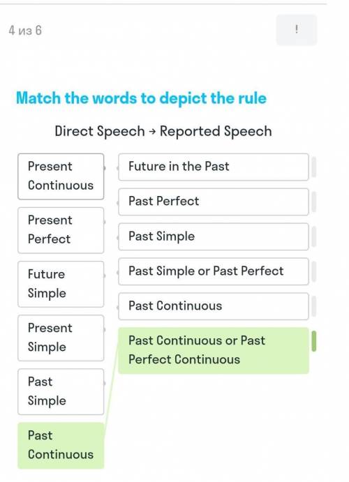 Direct speech -> reported speech 