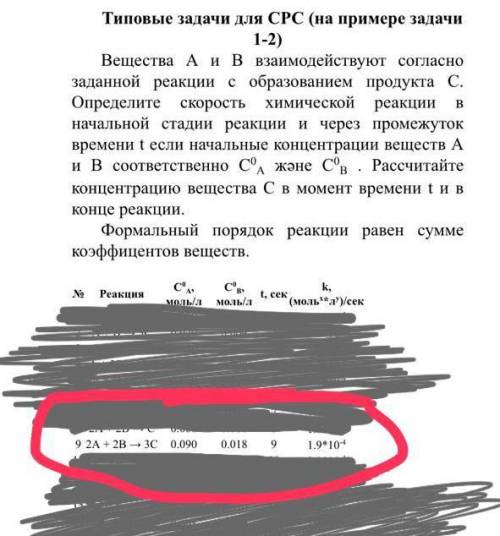 ВеществаА и В взаимодействуют согласно заданной реакции с образованием продукта С. Определите скорос