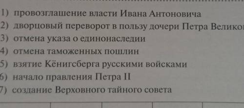 Расположите в хронологической последовательности исторические события