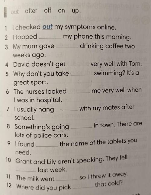 1 Complete the sentences with the correctprepositions.