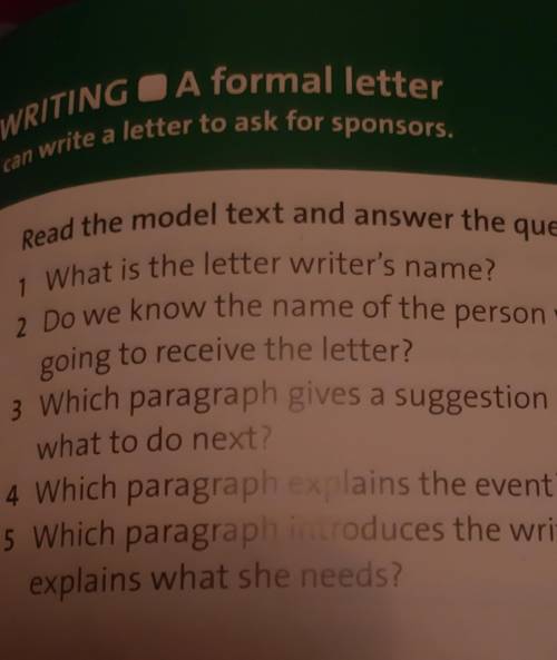 Read the model text and answer the questions