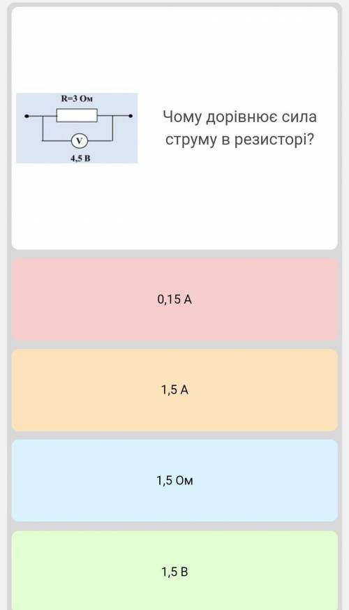 Чему равна сила тока в резисторе?