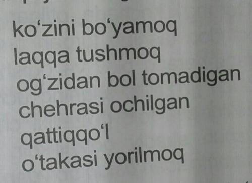 Iboralar ishtirokida gap tuzing.iltimooos