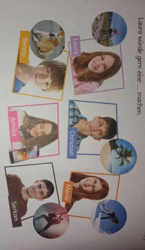 wovon träumen die Jugendlichen? Formuliere Sätze. Schreib sie in dein Heft.
