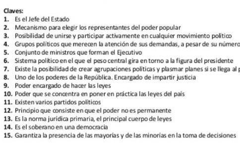 Ayuda Nesesito hacer un crucigrama y esta son las palabras claves