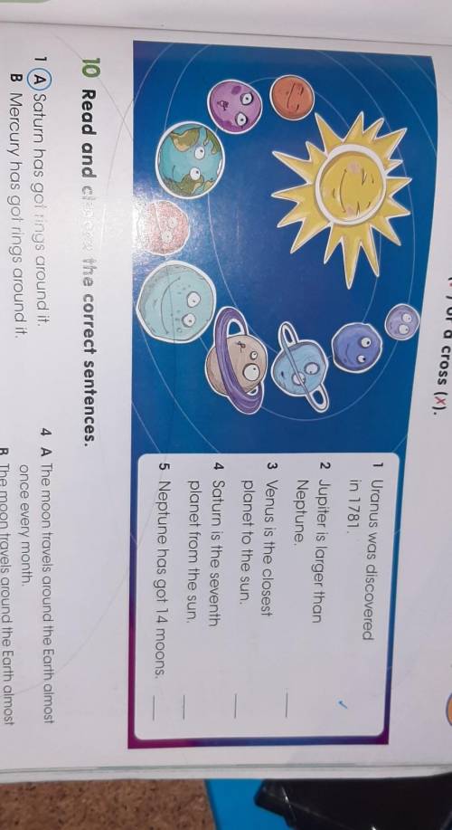 9.Read and put a tick or a cross
