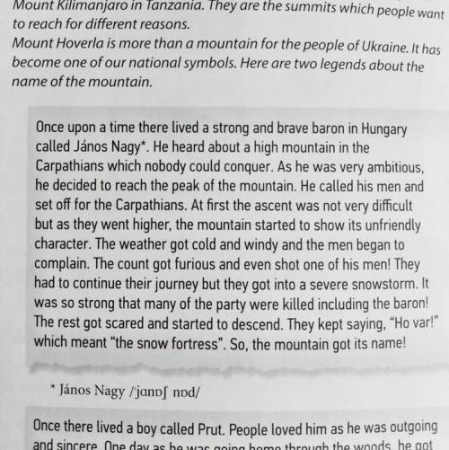Are the sentences truc (T), false (F) or is there no information (NI)? 0. Mount Hoverla has a symbol