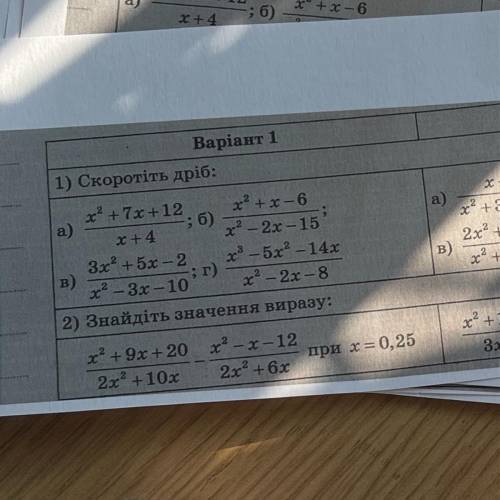 Алгебра 8 клас теорема Виета!