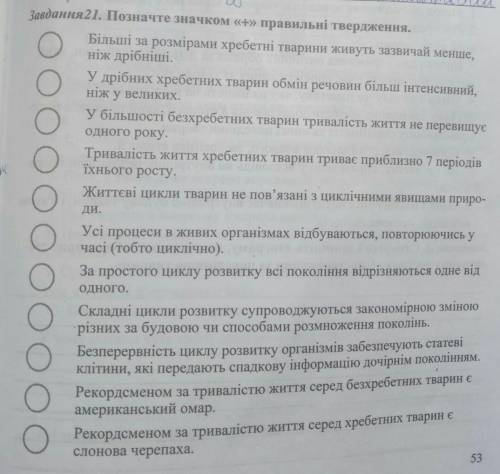 Позначте значком «+» правильні твердження.